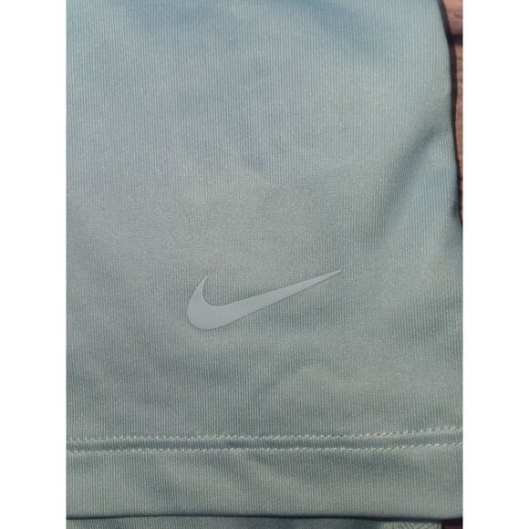 Nike Dri-Fit Womens Blue Leaf Print Golf Polo XL Activewear Sleeveless - Picture 7 of 8